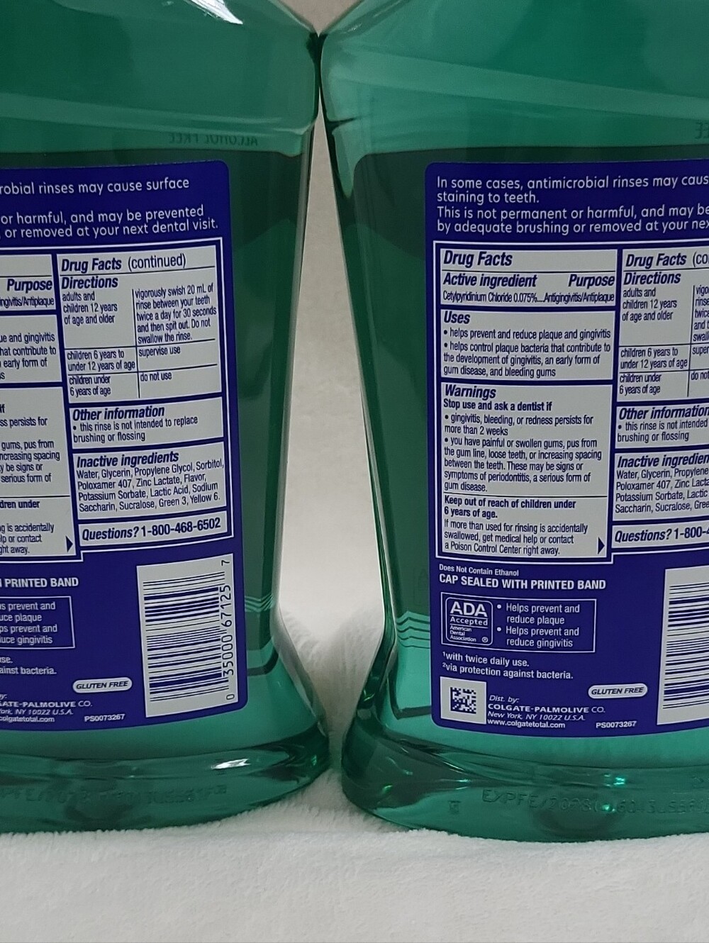 Colgate Total Spearmint Mouthwash - Green 2 Pk - Picture 9 of 12